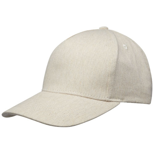 Casquette publicitaire 5 pans recyclée Aware™ Onyx Flocons d’avoine